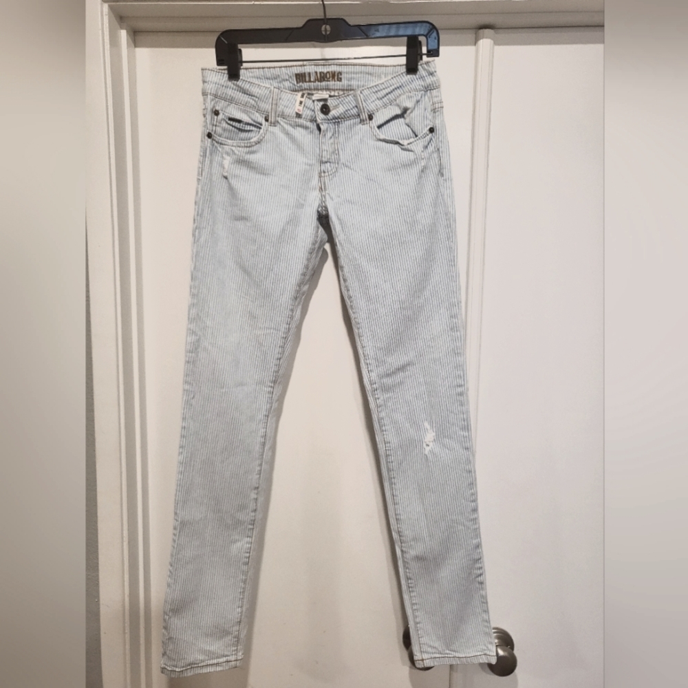 Billabong Striped Skinny Jeans - Size 7